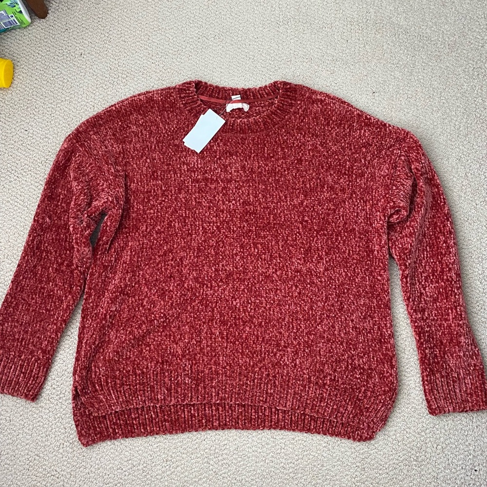 Sweater: Brand: Cupio Color: Red/Orange Size: XL